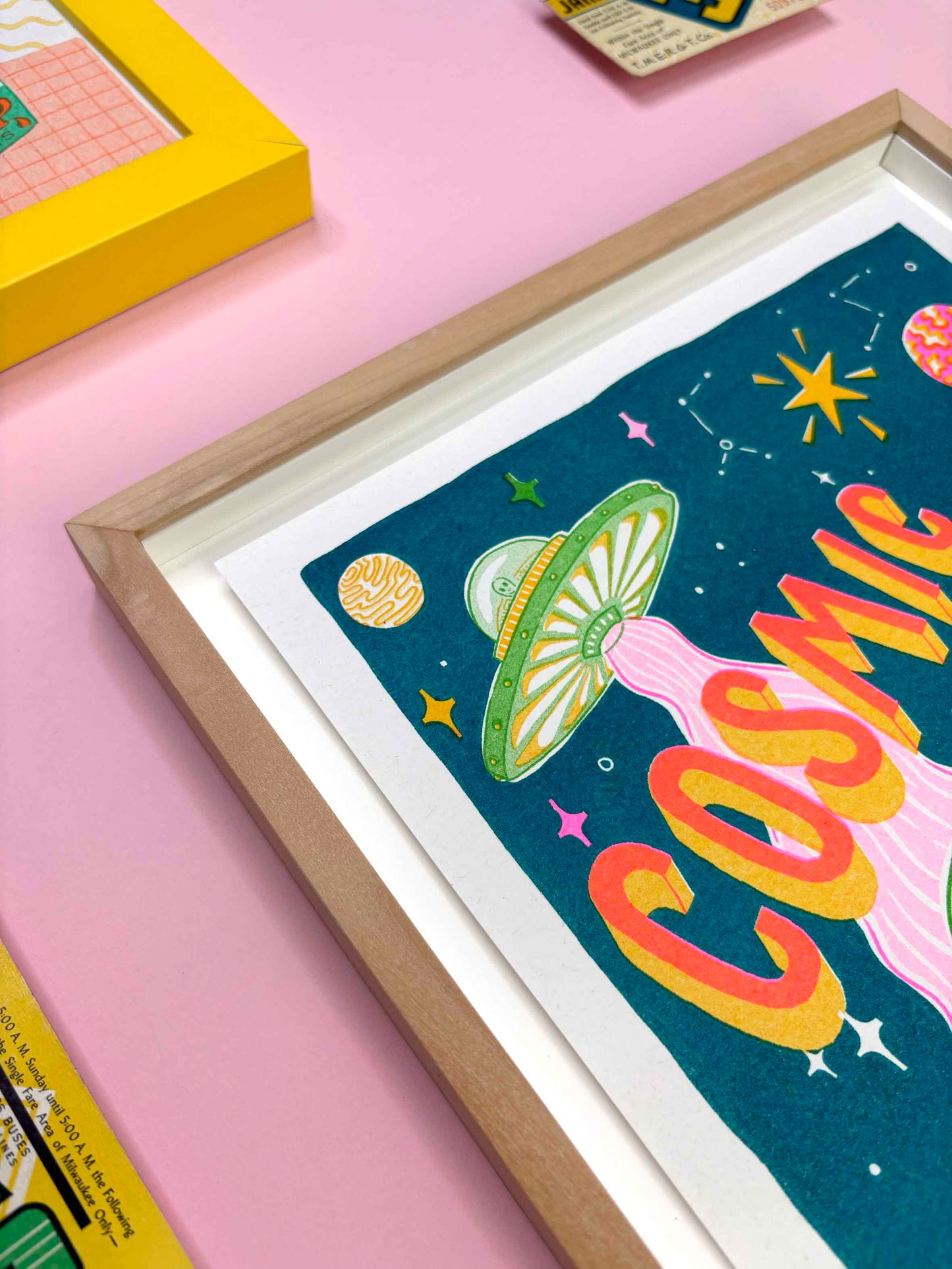 A4 Cosmic Alien Risograph Print