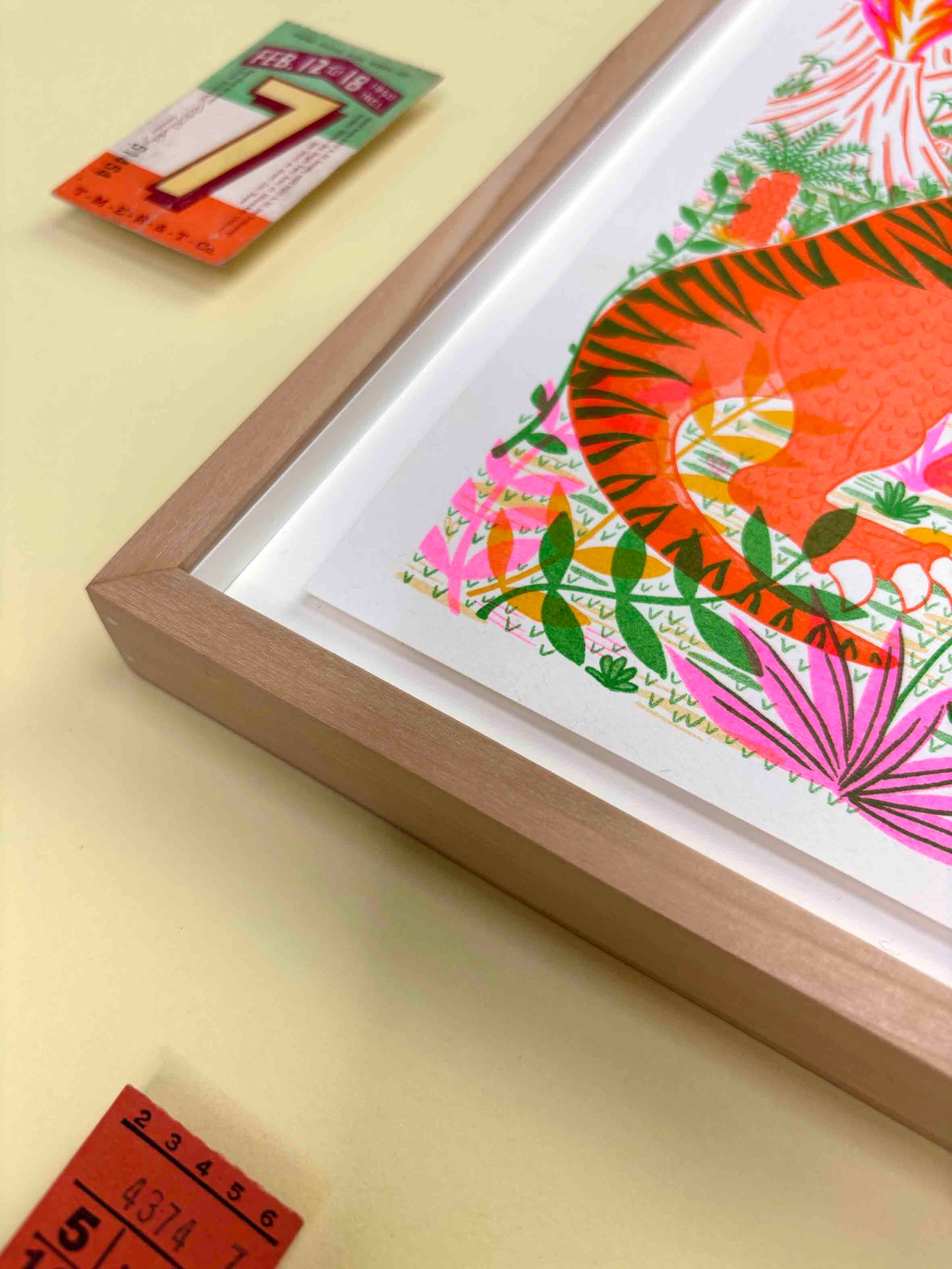 A4 Wild Dinosaur Risograph Print