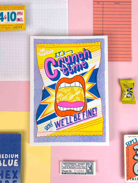 A5 Crunchtime Risograph Print
