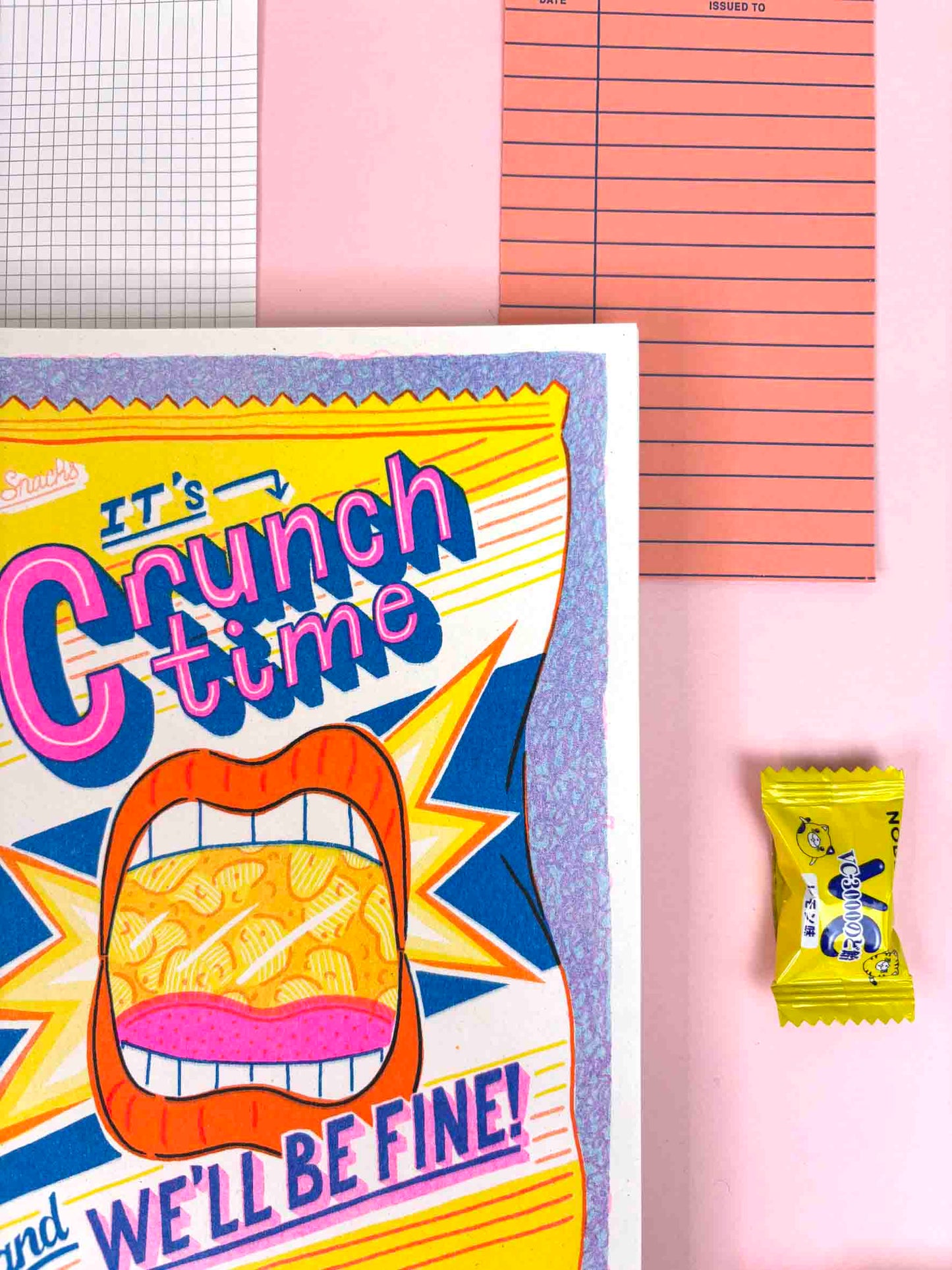 A5 Crunchtime Risograph Print