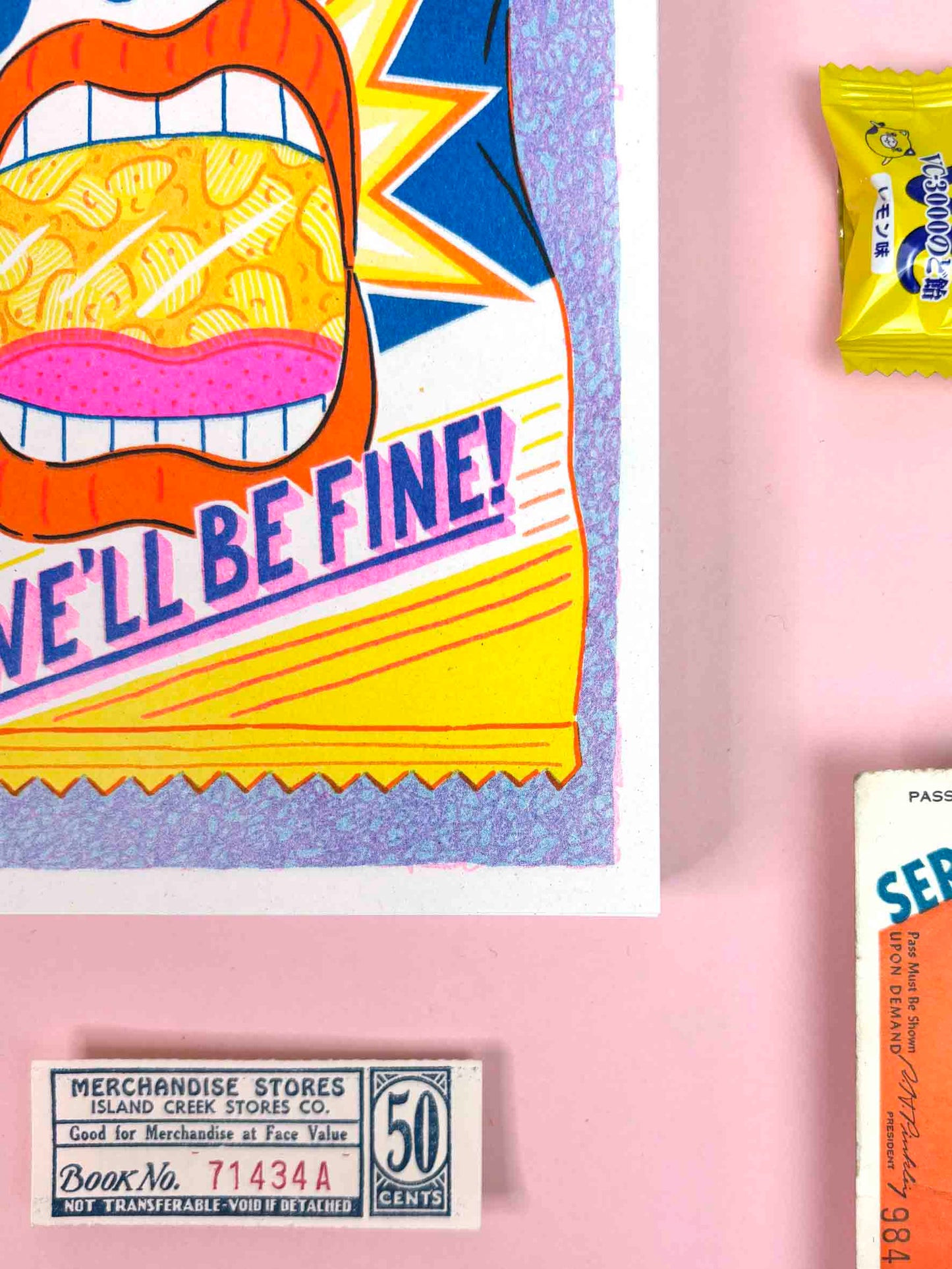 A5 Crunchtime Risograph Print