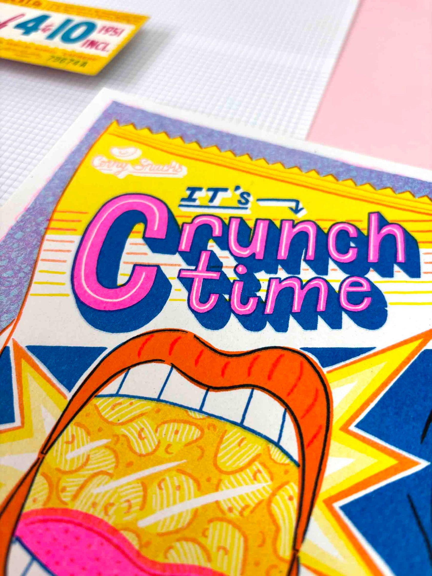 A5 Crunchtime Risograph Print
