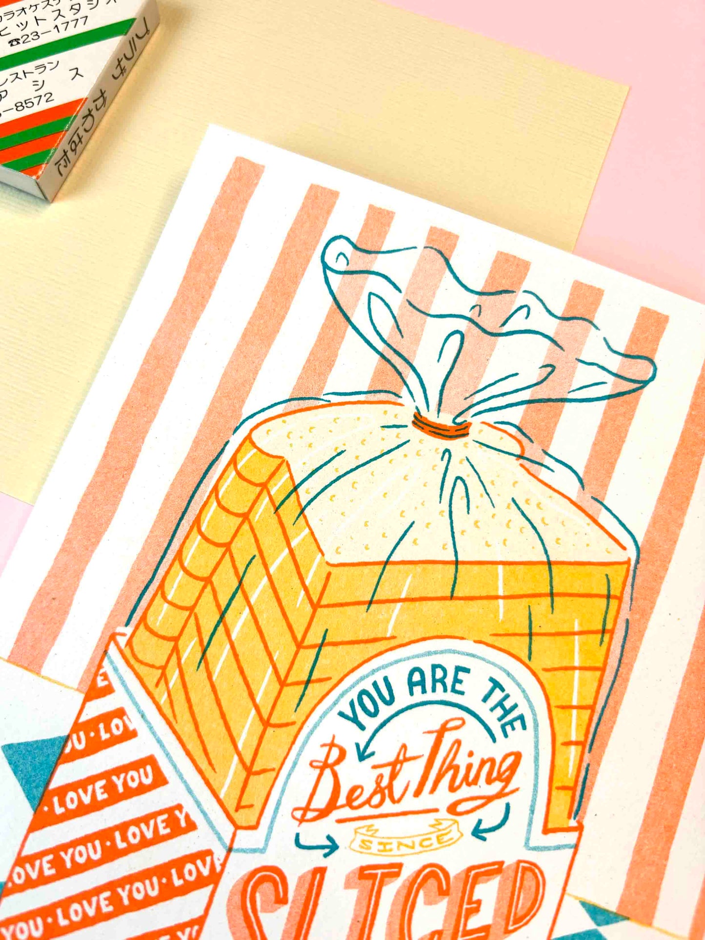 A5 Sliced Bread Risograph Print