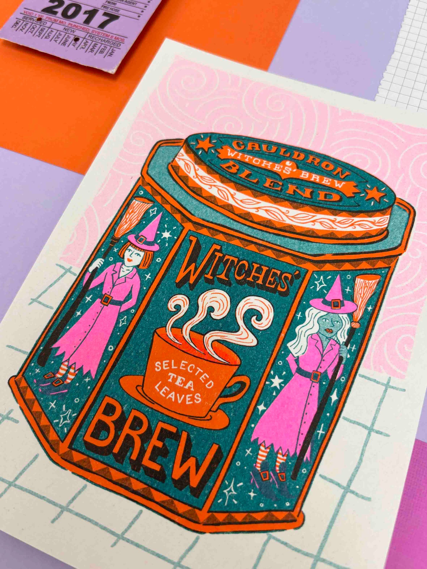A5 Witches Brew Risograph Print