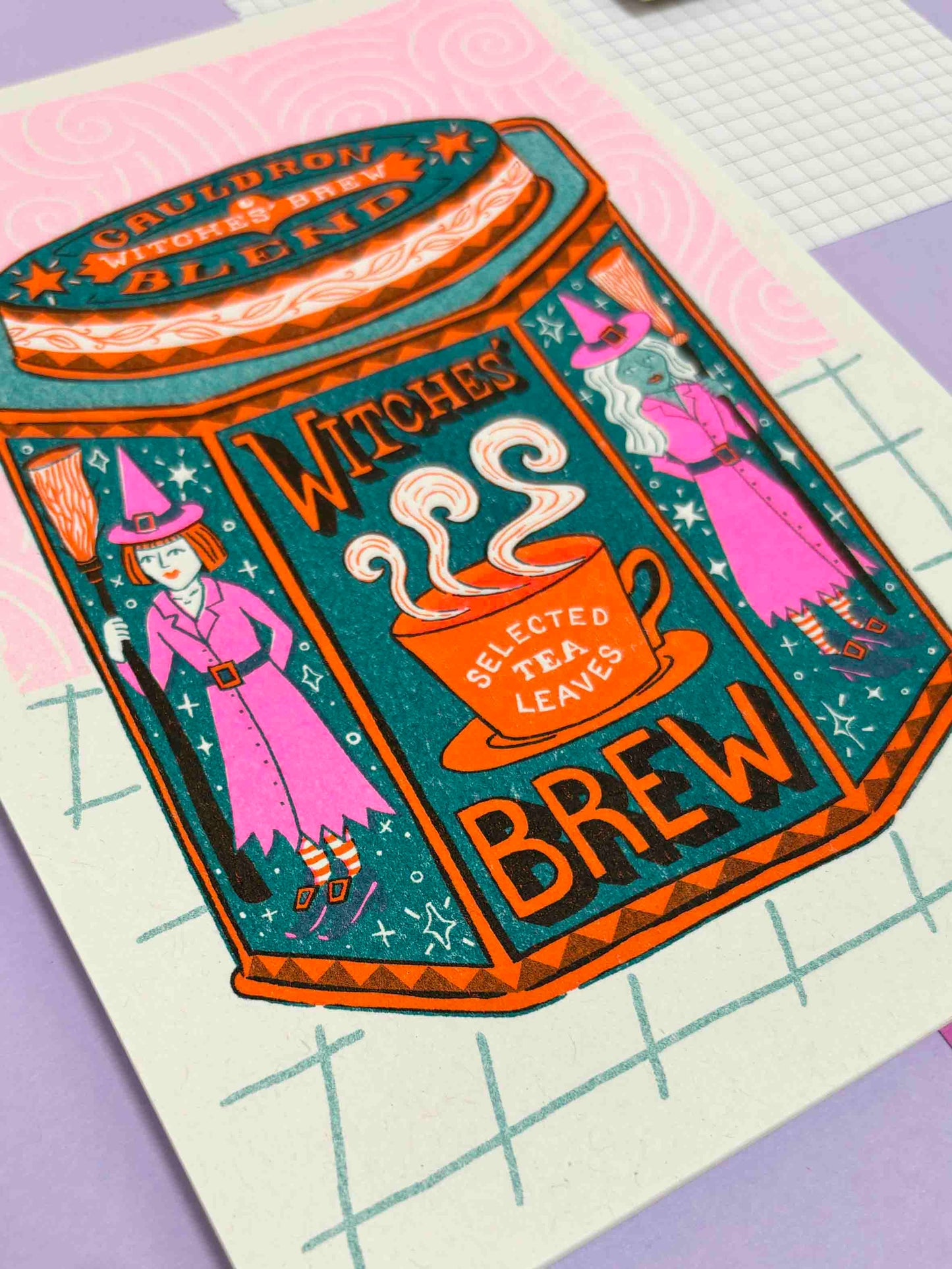 A5 Witches Brew Risograph Print