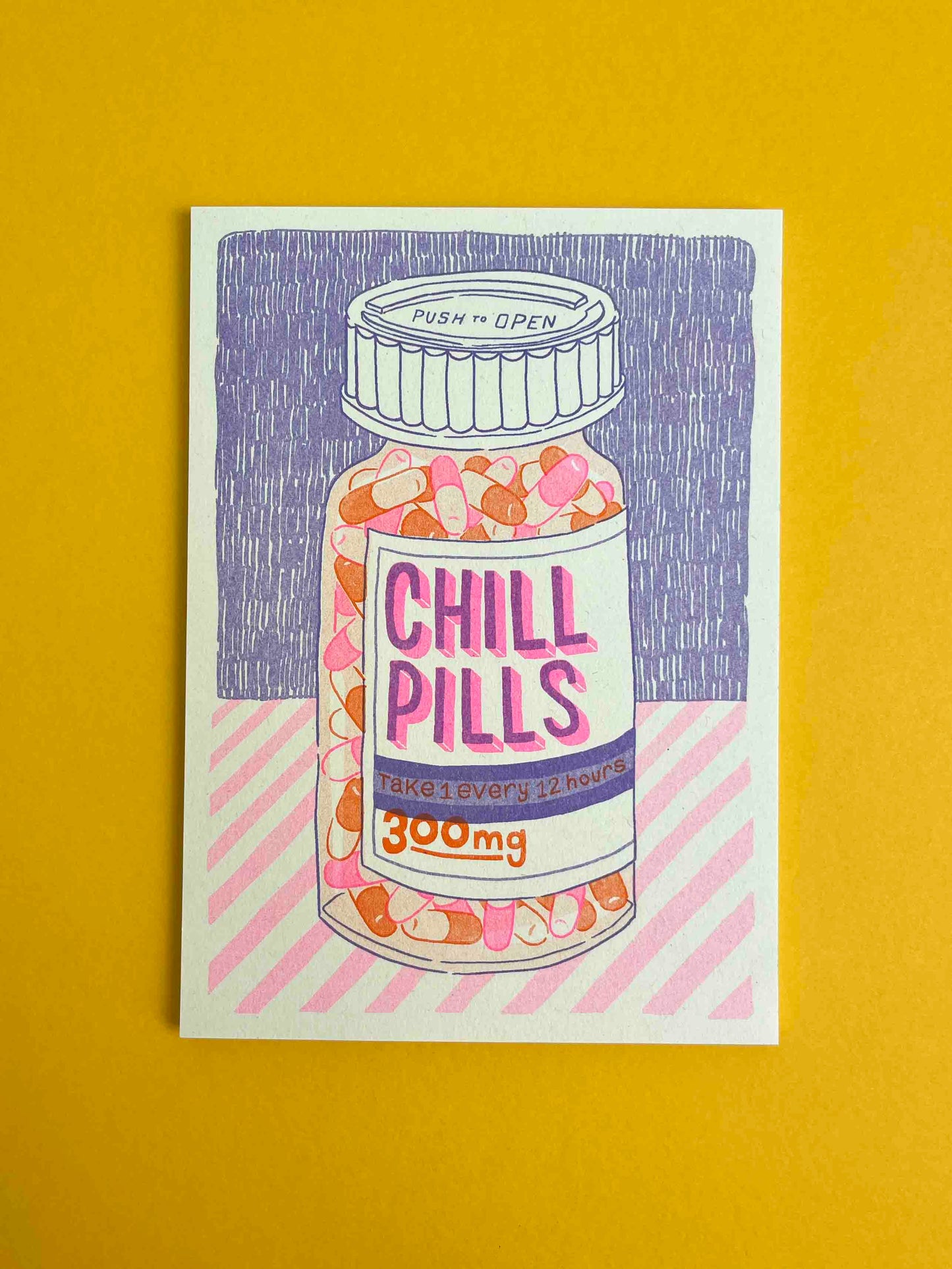 A5 Chill Pills Risograph Print