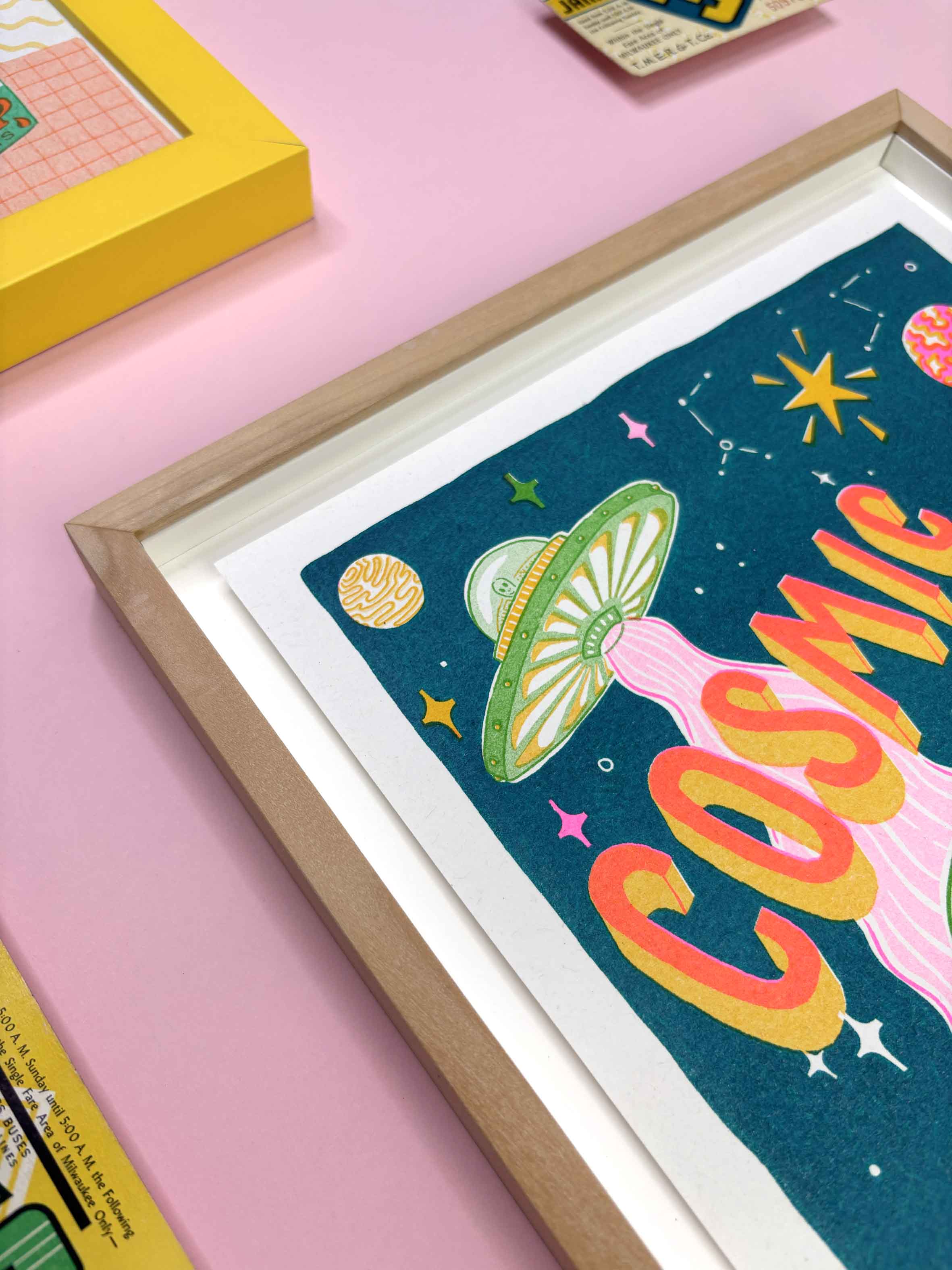 A4 Cosmic Alien Risograph Print – Jacqueline Colley Illustration
