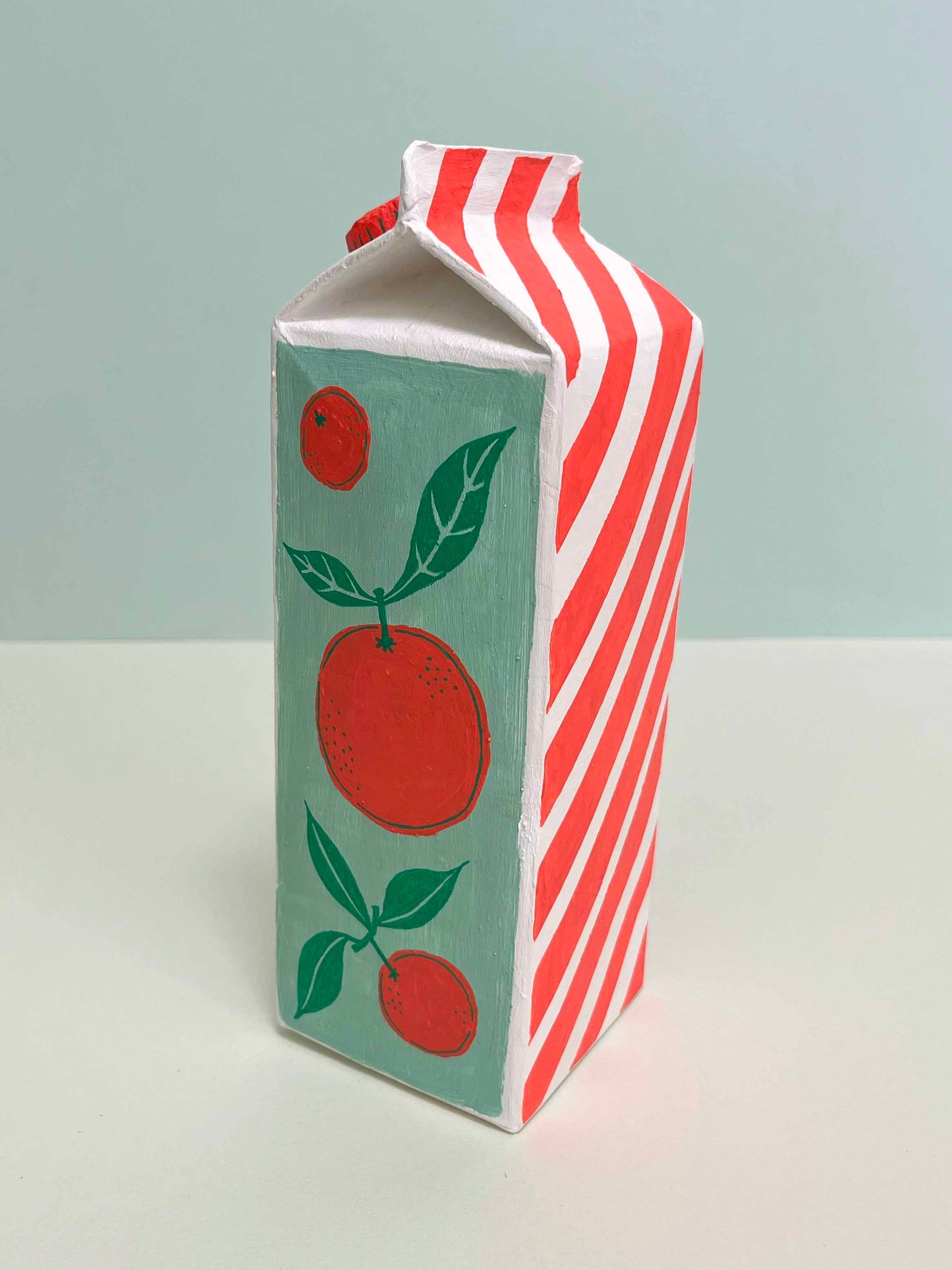 Paper Mache "Creative Juice carton" sculpture #7