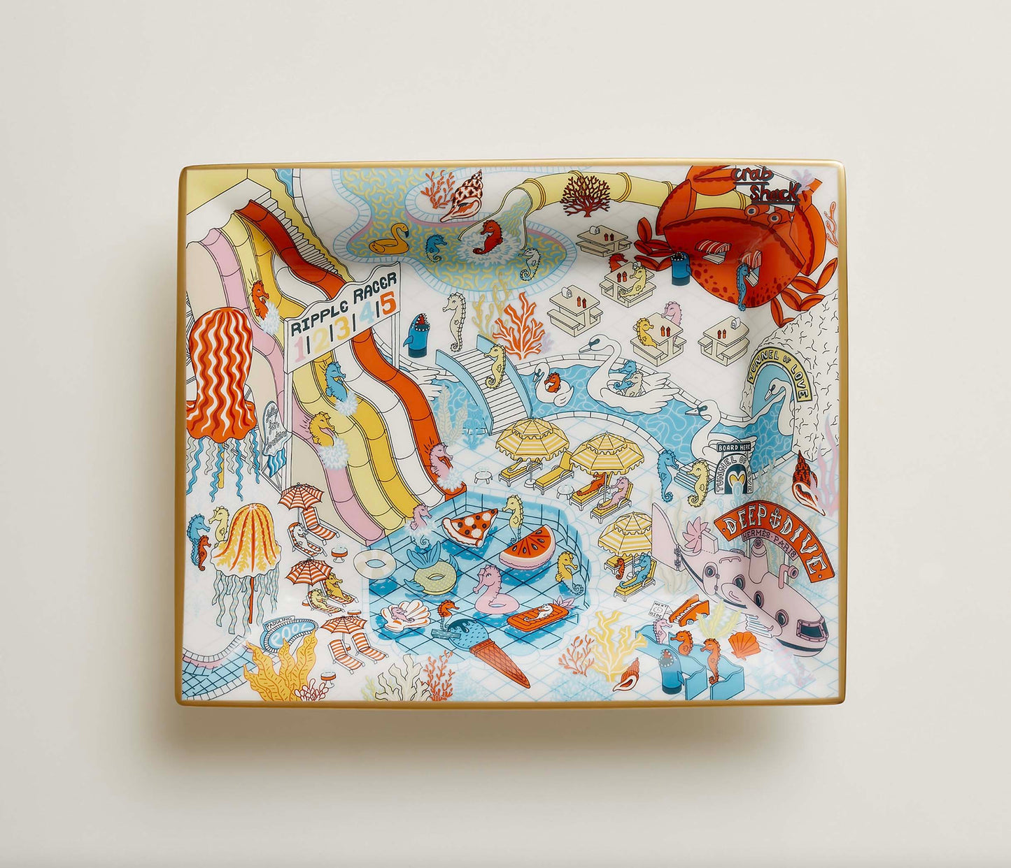 SPLASH PARK SCARF DESIGN FOR HERMÈS