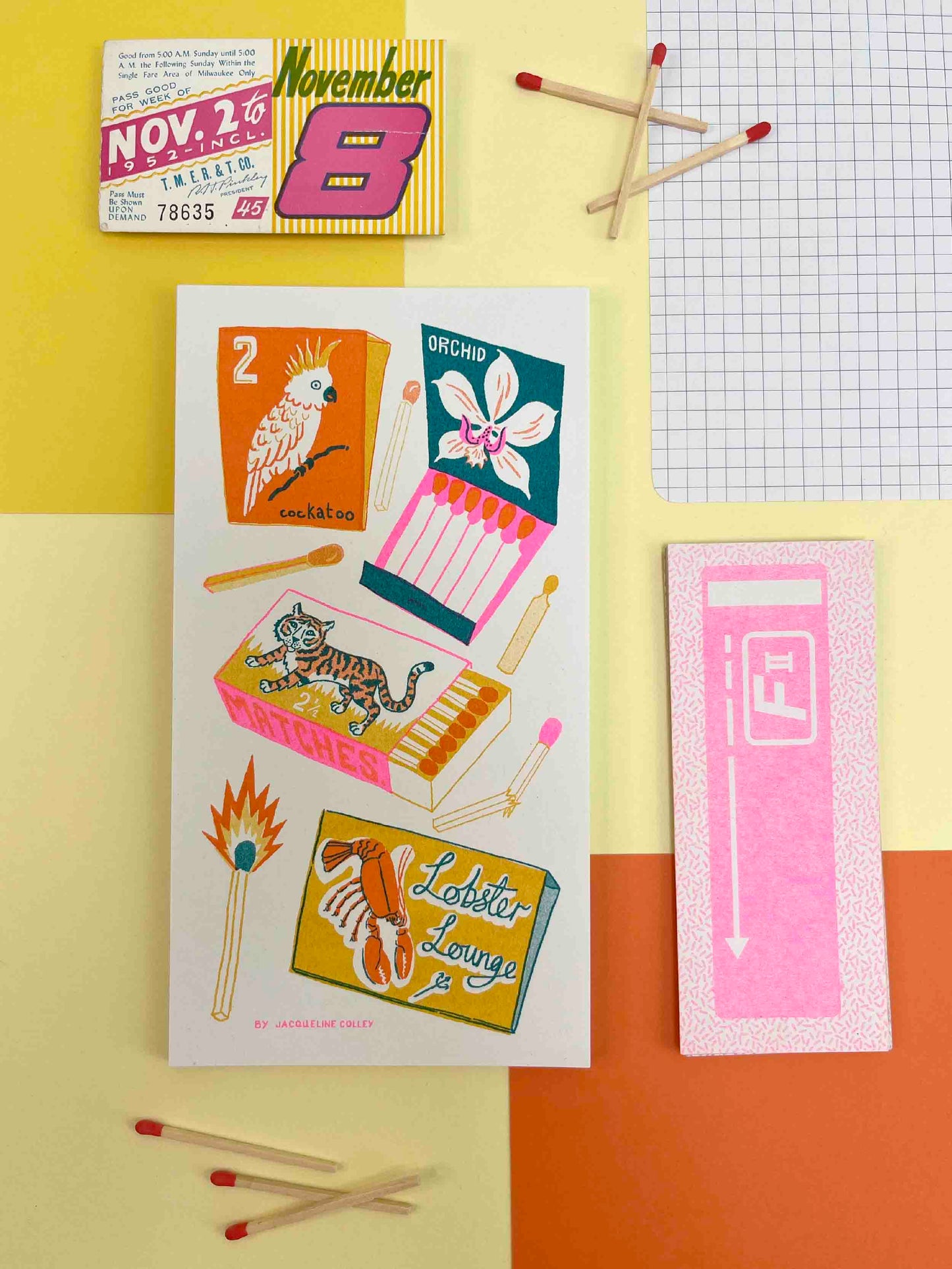 Matchbox Risograph Print