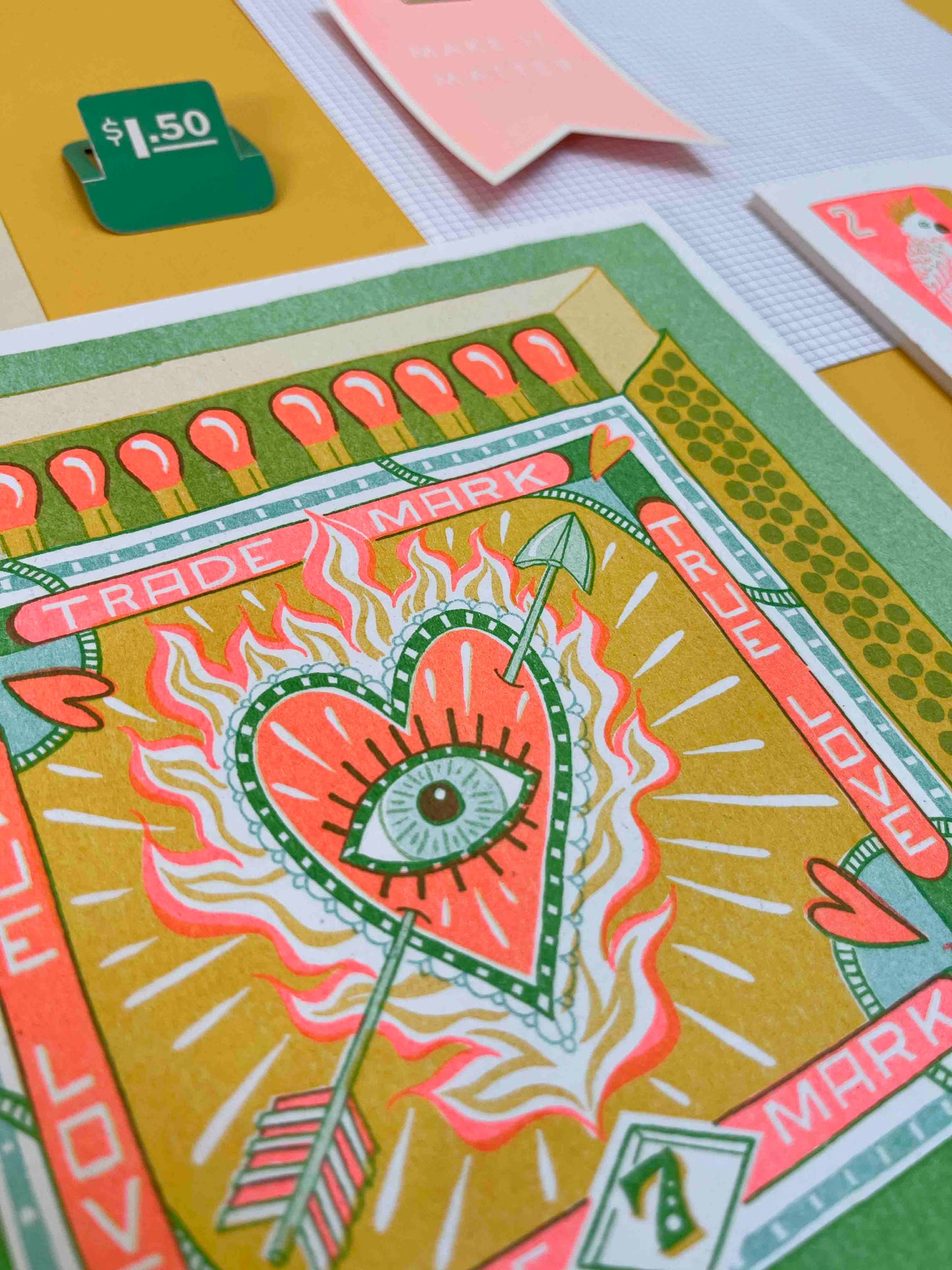 Matchbox Risograph Print