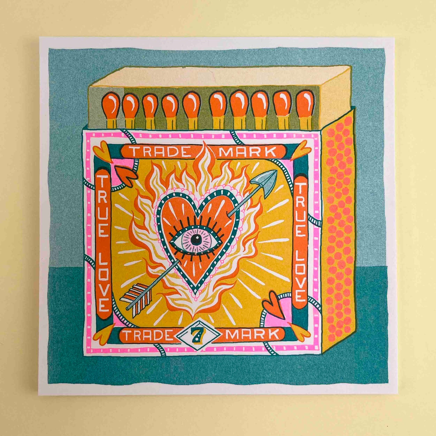 Matchbox Risograph Print