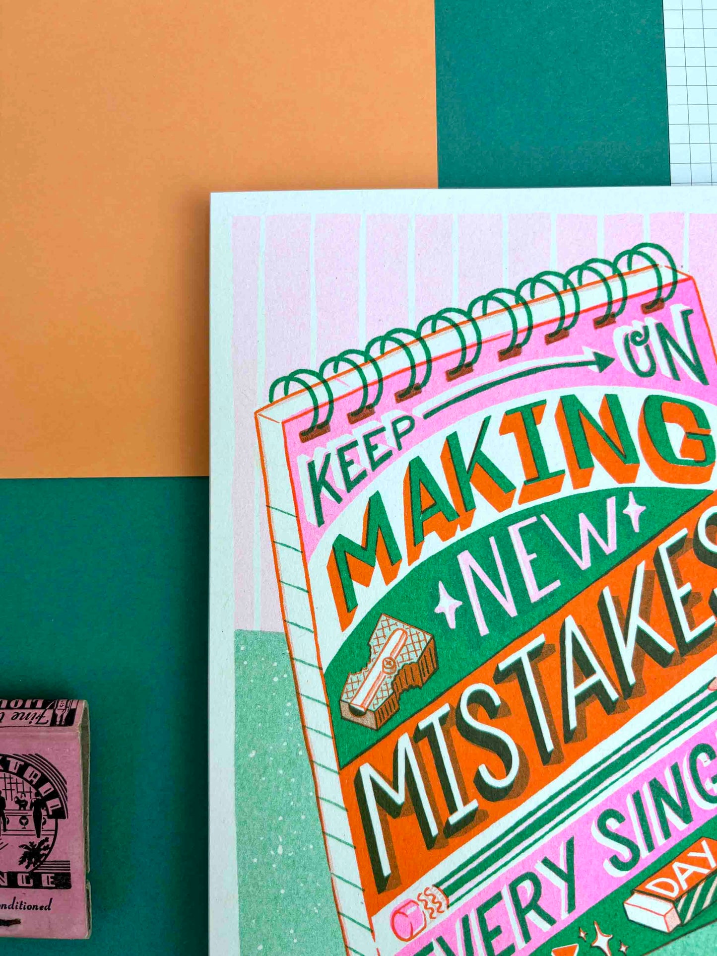A5 Make Mistakes Risograph Print