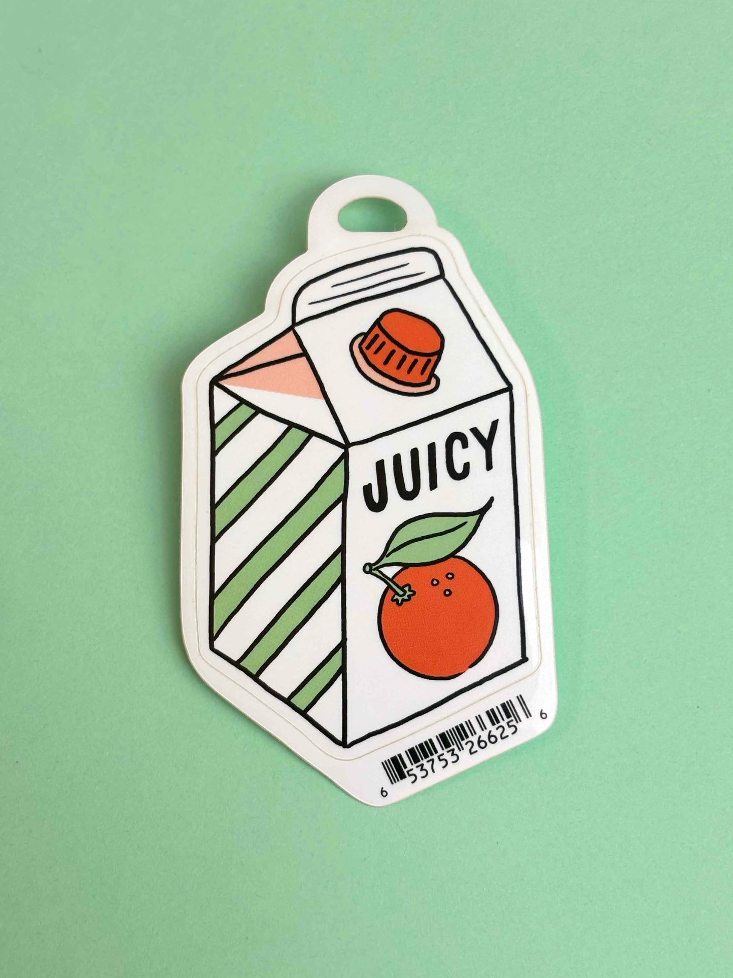 Juicy Orange Juice Carton Sticker