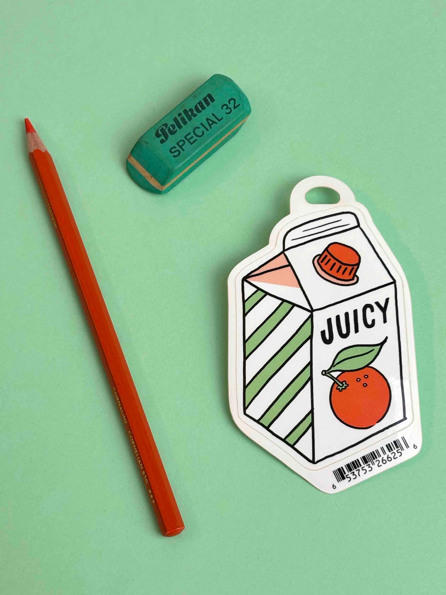 Juicy Orange Juice Carton Sticker