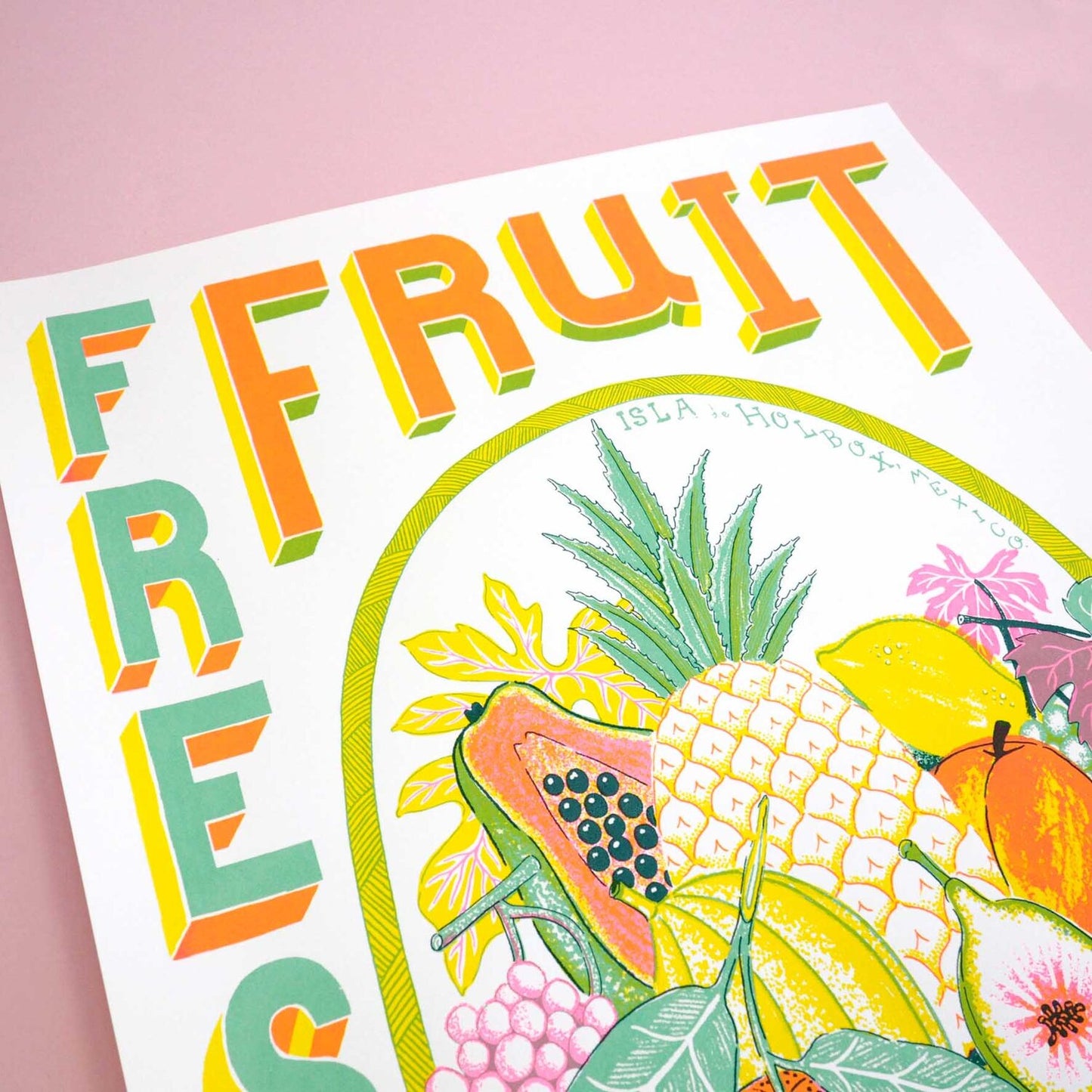 A2 Fruit Basket Silk Screen Print