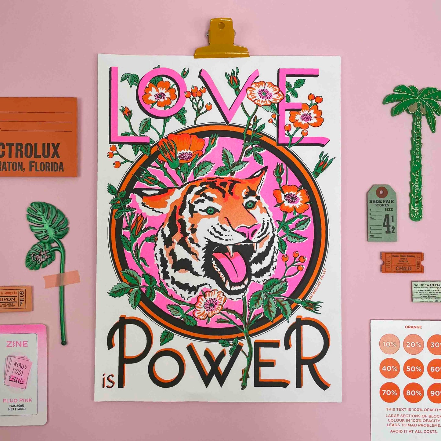 A3 Love is Power Risograph