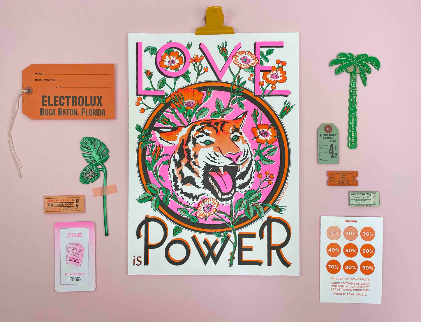 A3 Love is Power Risograph