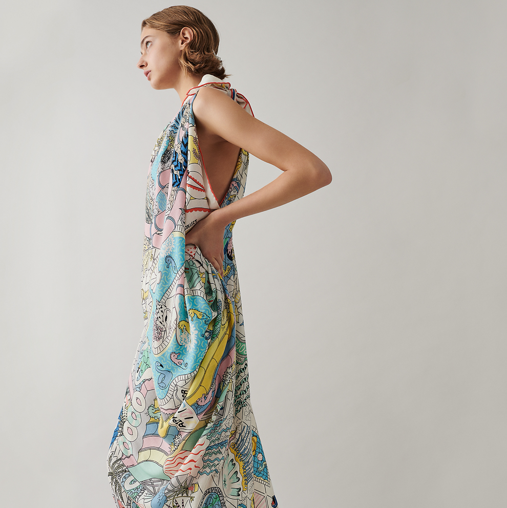 SPLASH PARK SCARF DESIGN FOR HERMÈS Jacqueline Colley Illustration